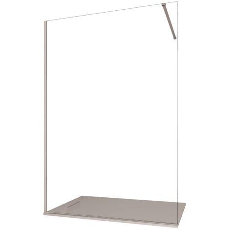 Doccia walk in reversibile senza profili trasparente 8mm h195cm anticalcare osiride, seleziona misura 140
