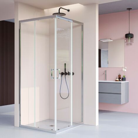 Box doccia due lati trasparente anticalcare h195 6mm adry, seleziona misura 100x120 (1/4)