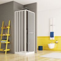 Box doccia in pvc a due lati h185, misura 75x75