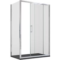 Box doccia due lati h190 anta scorrevole trasparente 6mm agatina, misura 70x140