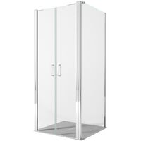 Box doccia due lati con porta saloon h195 6mm anticalcare dobla, misura 90x70