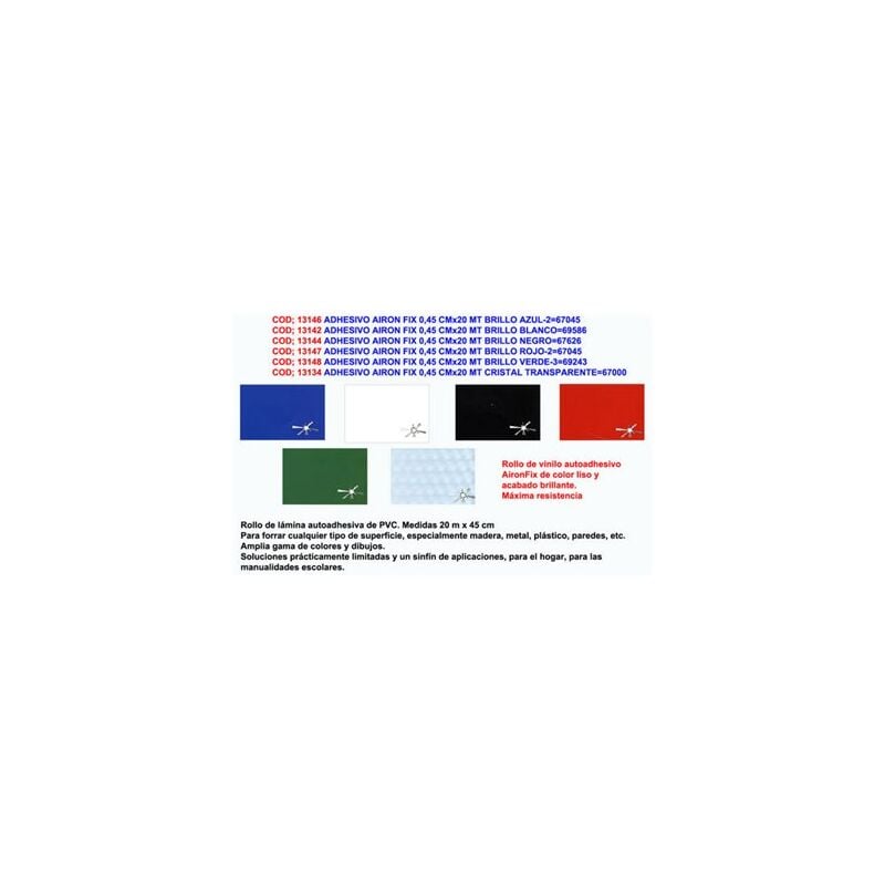 Adhesivo Airon Fix 0.45 cm x 20 m Brillo Blanco 69586