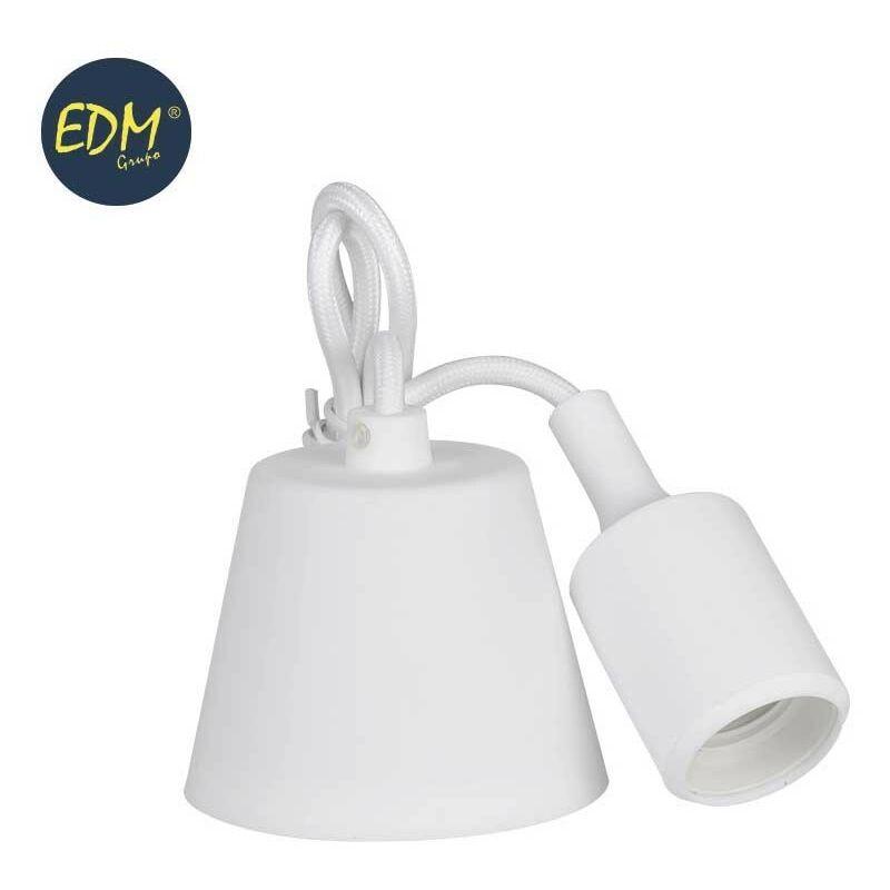 Colgante de silicona E27 60w blanco (98,4 cm) EDM