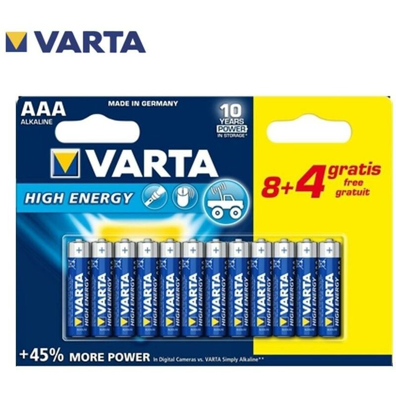 Pila VARTA alkalina LR03 AAA (blister 12 pilas)