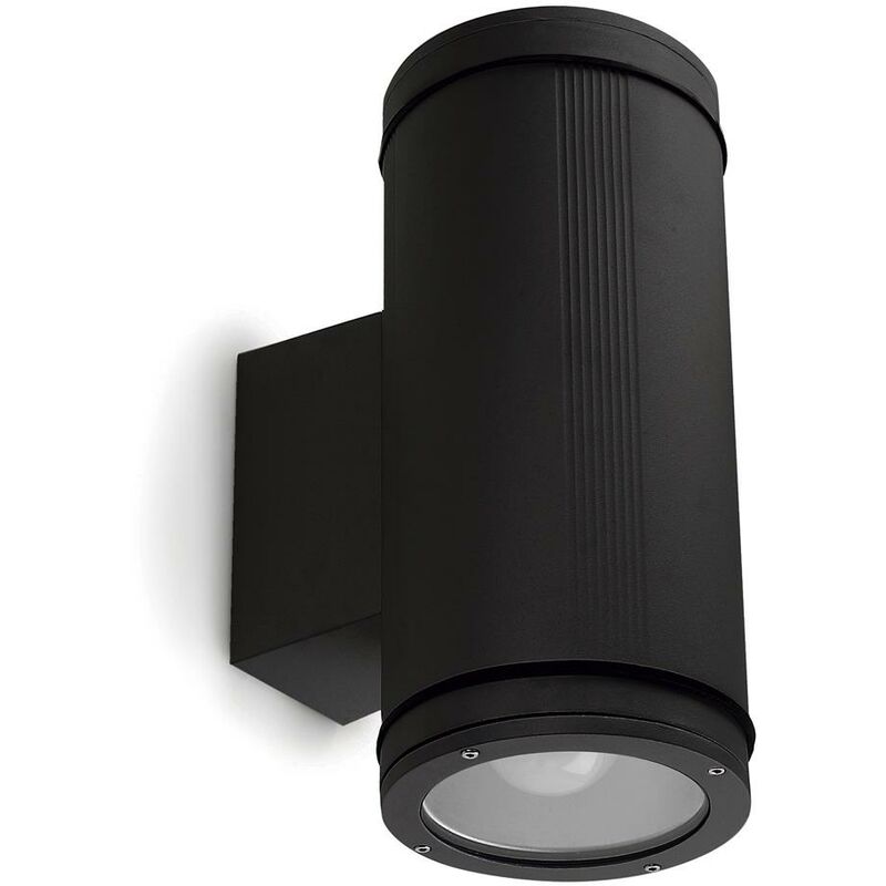 Dopo Lighting Aplique de pared tramuntana negro e27 exterior ip65… ip65 2x20w 323ag05x1a02