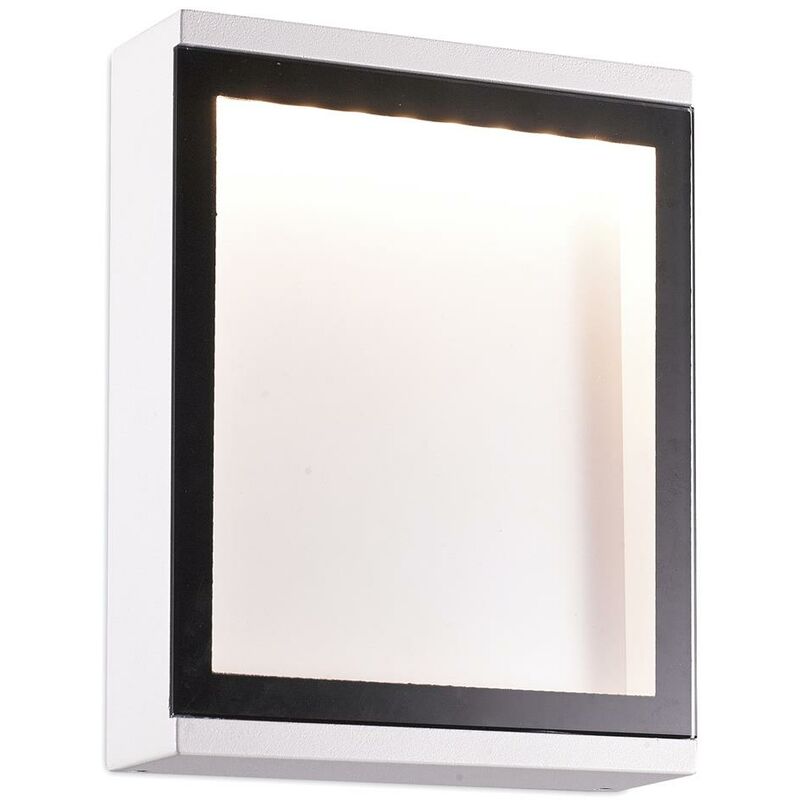 Dopo Lighting Aplique de paredtecho modelo cella blanco led smd exterior ip54. cuadricular ideal terrazas porches fachadas y balcones ip54 6w 3000k 535al0106a01