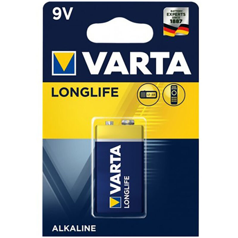 Pila alcalina VARTA 9v longlife (blister 1 uni)