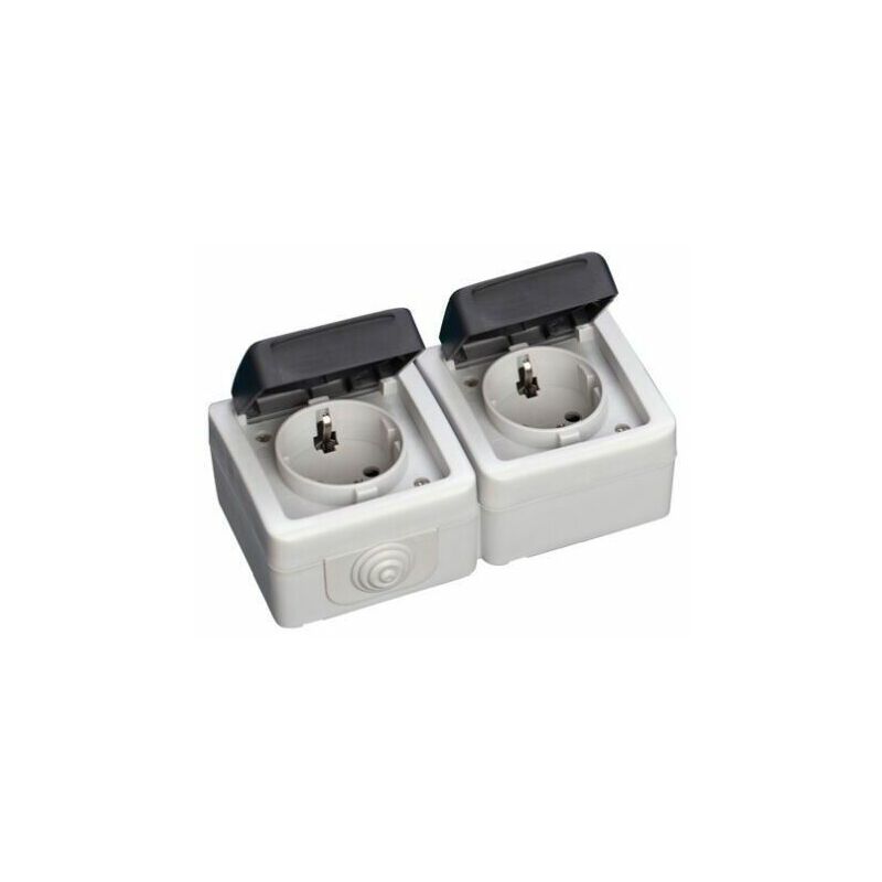 Base de enchufe doble estanco IP44 GSC 1200257