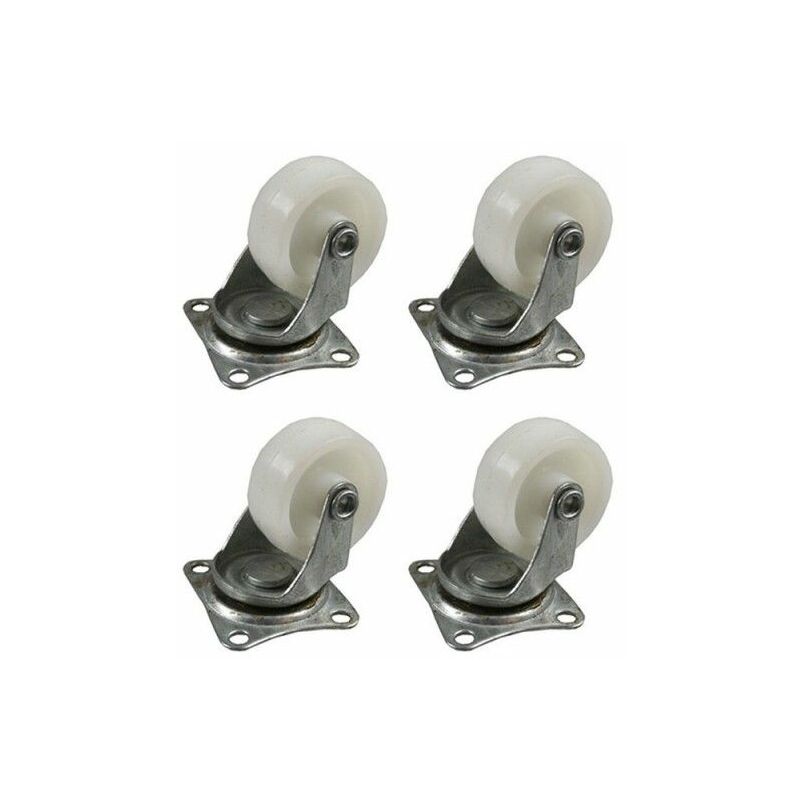 Set 4 Ruedas 32mm Blancas