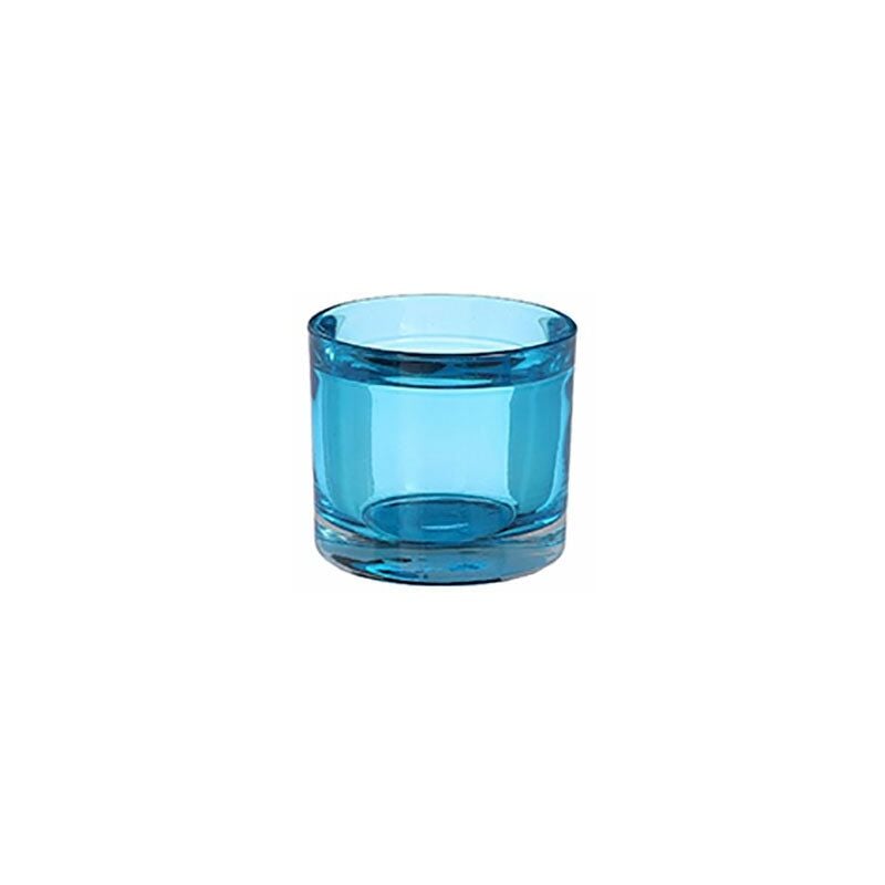 Portavelas decorativo kenny cristal azul ø9x8cm