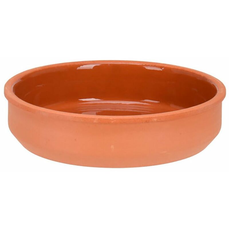 Set 2 cazuelas para aperitivos de barro color terracota 450ml ø15,5x3,8cm