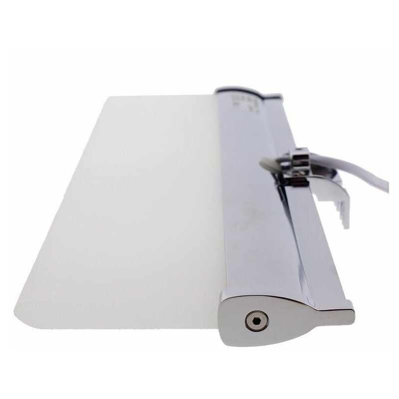 Aplique baño LED "Asturias" (6W 5300K 410lm) IP44 fabricado en aluminio y zamak color blanco y cromo