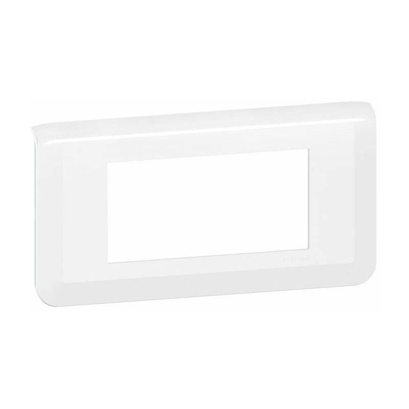 LEGRAND 277814L Placa Mosaic 4 módulos horizontal, blanco