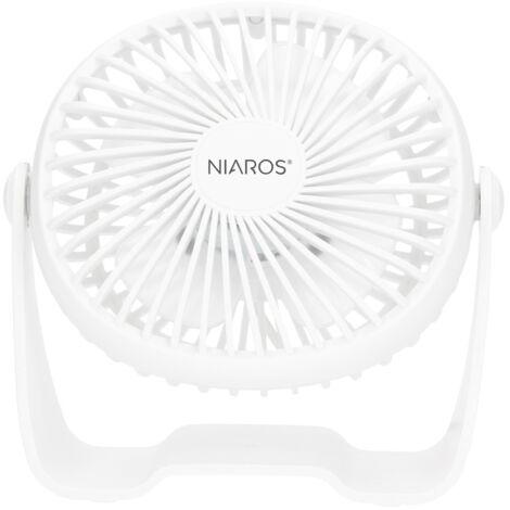 Mini ventilador sobremesa USB Alua Ø15cm 3W Blanco (1/5)