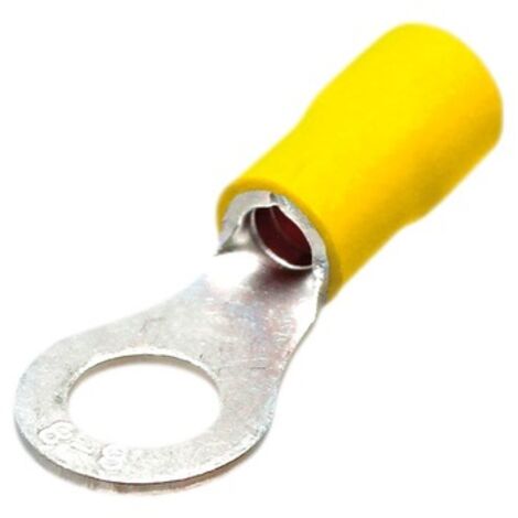 Terminal aislado redondo 4,3/4-6mm Amarillo 50 uds