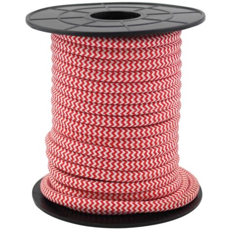Cable eléctrico textil 10 metros 2x0.75mm Blanco/Rojo GSC 3902988 (1/2)