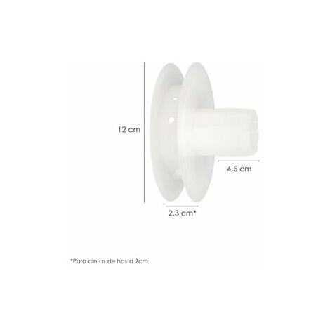Disco Persiana Plastico Compacto Para Rodamieto 120x40 mm. Para Cinta 20 mm.
