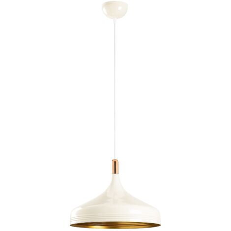 Lámpara de techo colgante “Model 25” E27 color blanco y dorado (1/5)