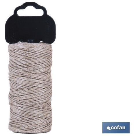 COFAN blister hilo bramante cañamo nº5 50 grs natural , Hilo bramante pulido obtenido del cáñamo. Indicada para manualidades, bricolaje, embutidos, carpintería, paquetería, etc.