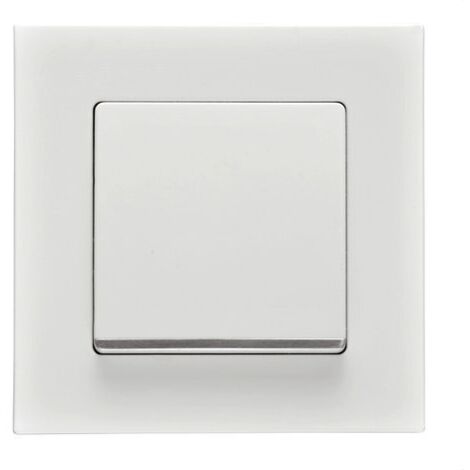 Tecla embellecedor cromo serie Delta en blanco polar Siemens Delta MIRO 5TG62705CW00