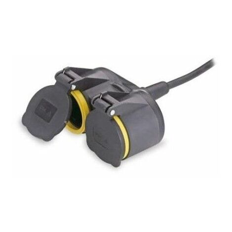 Doble enchufe con tapas para engarzar cable IP44 GSC 0503302