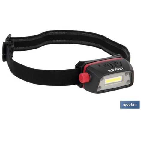 COFAN linterna cob led de cabeza 5 w 6500 k usb , Linterna de cabeza recargable con USB. Este modelo de linterna es la solución perfecta para hacer deporte y senderismo como para t