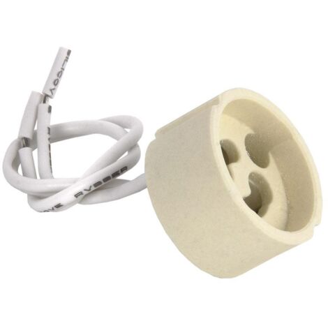 Portalámparas Cerámica 2a250v Con Casquillo Gz10 Y 150mm Cable (1/3)