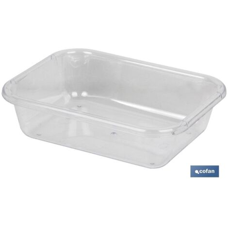 bandeja 18.5x14.5x5.5cm multiusos transparente venta unitaria