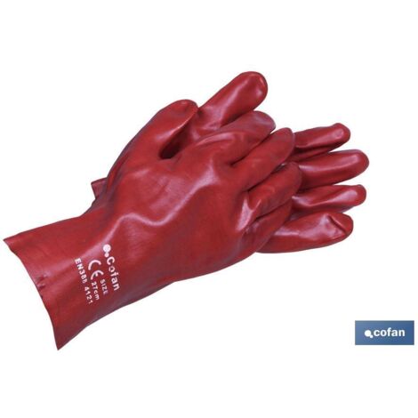 Guantes de PVC estanco de 27 o 35 cm para tareas de limpieza COFAN                 27 cm (Blíster Unidad)