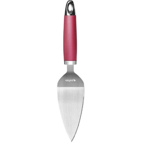 COFAN pala de tarta granate modelo sena 27 cm , Paleta espátula para servir tartas Modelo Sena. Está fabricada en acero inoxidable 430 con cromo TPR y mango ergonómico en ABS de co