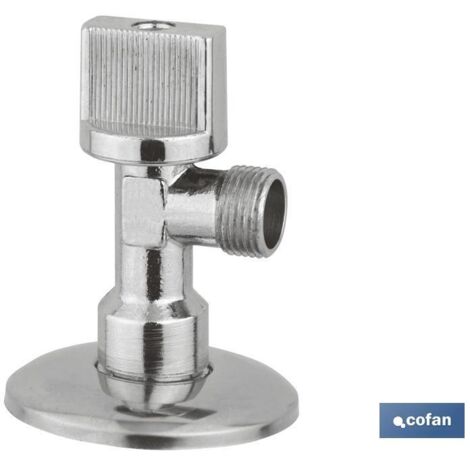 COFAN set 2 válvulas de escuadra 1/2 x 1/2 antical , Válvula de escuadra. Fabricada en latón CW617N. Cierre y apertura de 1/4 de vuelta. PN 16 bar. Eje interior con juntas EPDM par