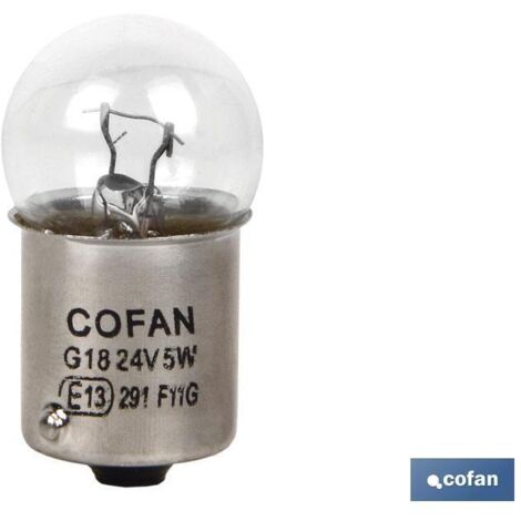 LÁMPARA COFAN PILOTO R5W (BA15s) 24V "venta unitaria"