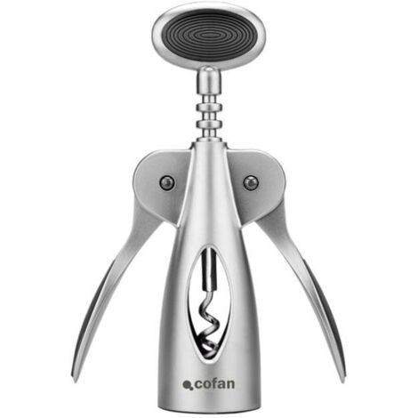 COFAN sacacorchos negro modelo sena 17 x 6,2 x 4,2 cm , Sacacorchos modelo Sena. Está fabricado en aleación de zinc de muy buena calidad. Cuenta con un detalle en silicona, disponi