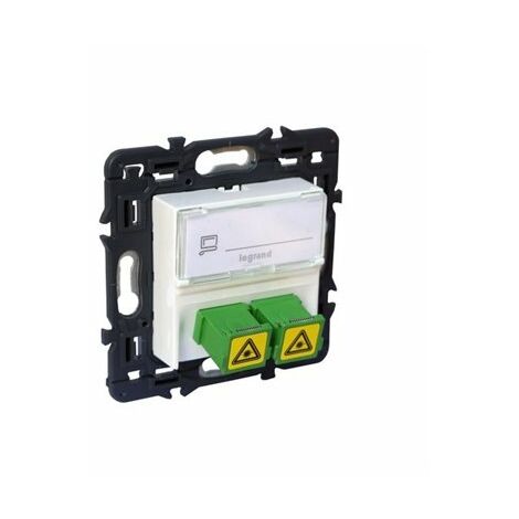 Toma pasante fibra óptica Valena Next 2 x SC/APC conexión tipo push-pull blanco (1/2)