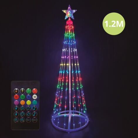 Árbol LED inteligente vía bluetooth y mando Kiondo 1,2M 24 funciones RGB IP44 (1/5)