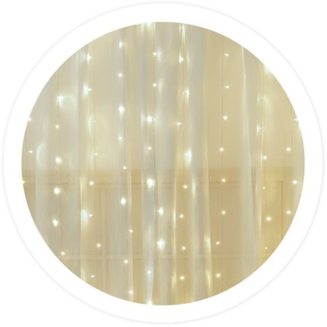 Cortina LED luminosa 2x1M Luz fría (1/2)