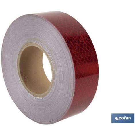 Rollo Retroreflectante Continuo 50m Rojo