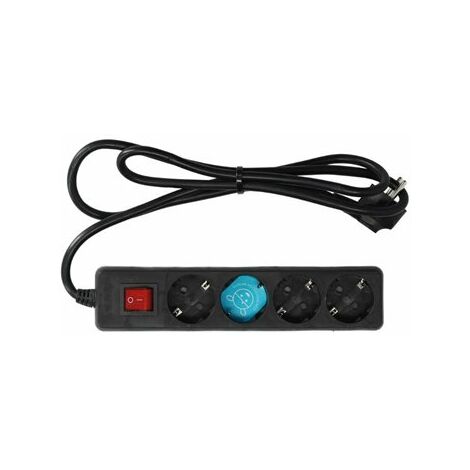 Base múltiple Serie Estándar 4T con interruptor (3x1.5mm) 3M Negro (1/3)
