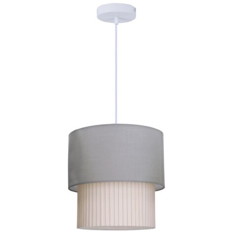 Lámpara de techo colgante Serie Batwe E27 Ø280mm Gris (1/5)