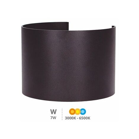 Aplique pared LED Sumbe redondo 7W 3000/4000/6000K Gris antracita (1/6)