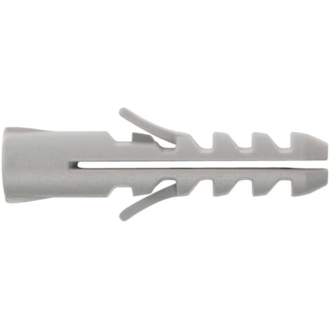Taco Nylon Tradicional Gris 6 mm. (Caja de 100 piezas)