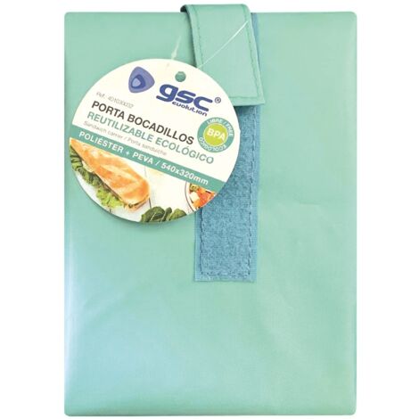 Porta bocadillos reutilizable ecológico Aguamarina (1/5)