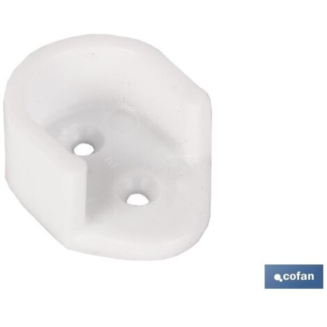 BLÍSTER DE 2 UDS. SOPORTE BLANCO PARA BARRA DE ARMARIO VENTA UNITARIA