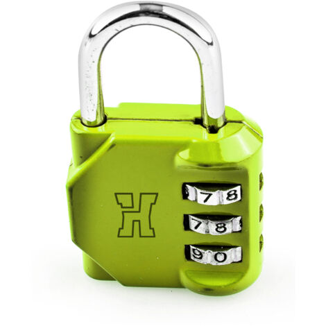 Candado combinación handlock 3 números 30mm verde