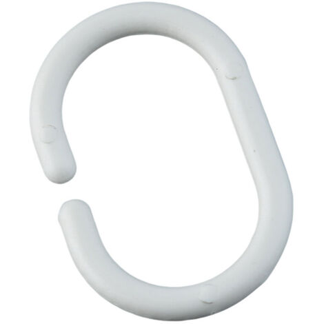 Anilla cortina oval blanca (100 unidades) (1/2)