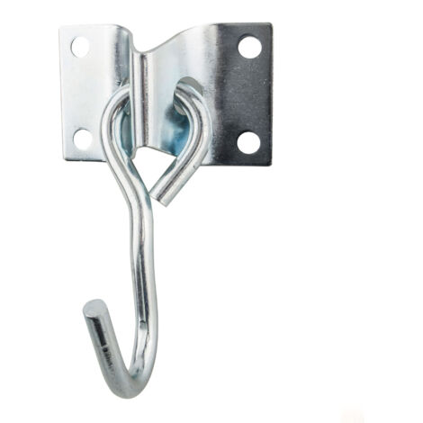 Gancho zincado base rectangular 70x45mm (1/2)