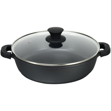 Cacerola baja aluminio fundido xylán black supreme 36cm (1/2)