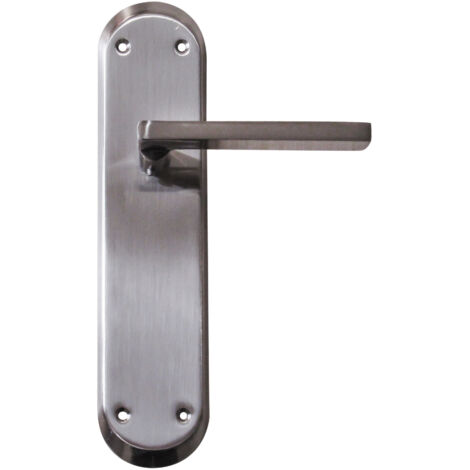 Manilla zamak recta handlock con placa ancha cromo mate (1/2)