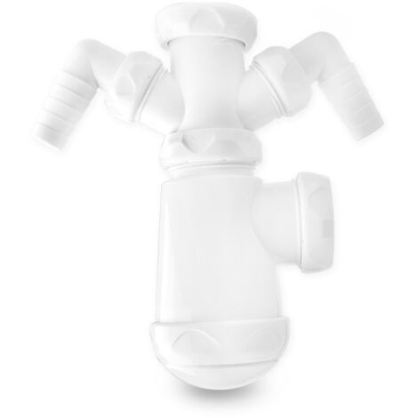 Sifón Botella Extensible con Toma para Lavadora Doble (1/2)