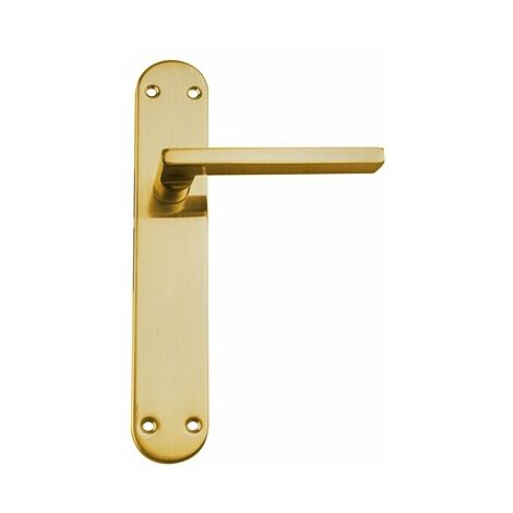 Manilla zamak recta handlock con placa oro mate